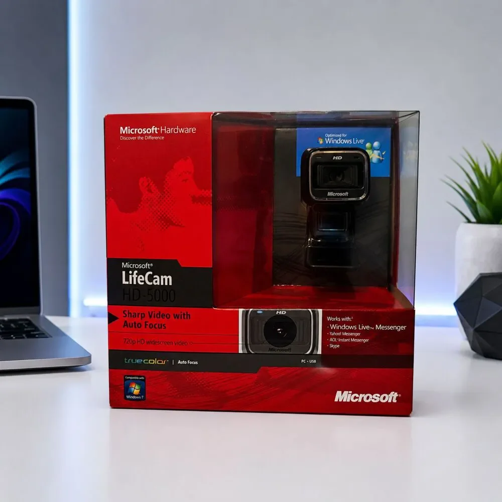 Microsoft LifeCam HD-5000 720p HD Webcam Auto Focus USB Camera Sealed